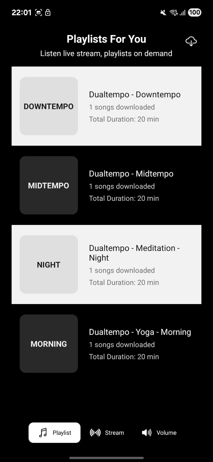 Dualtempo Playlists